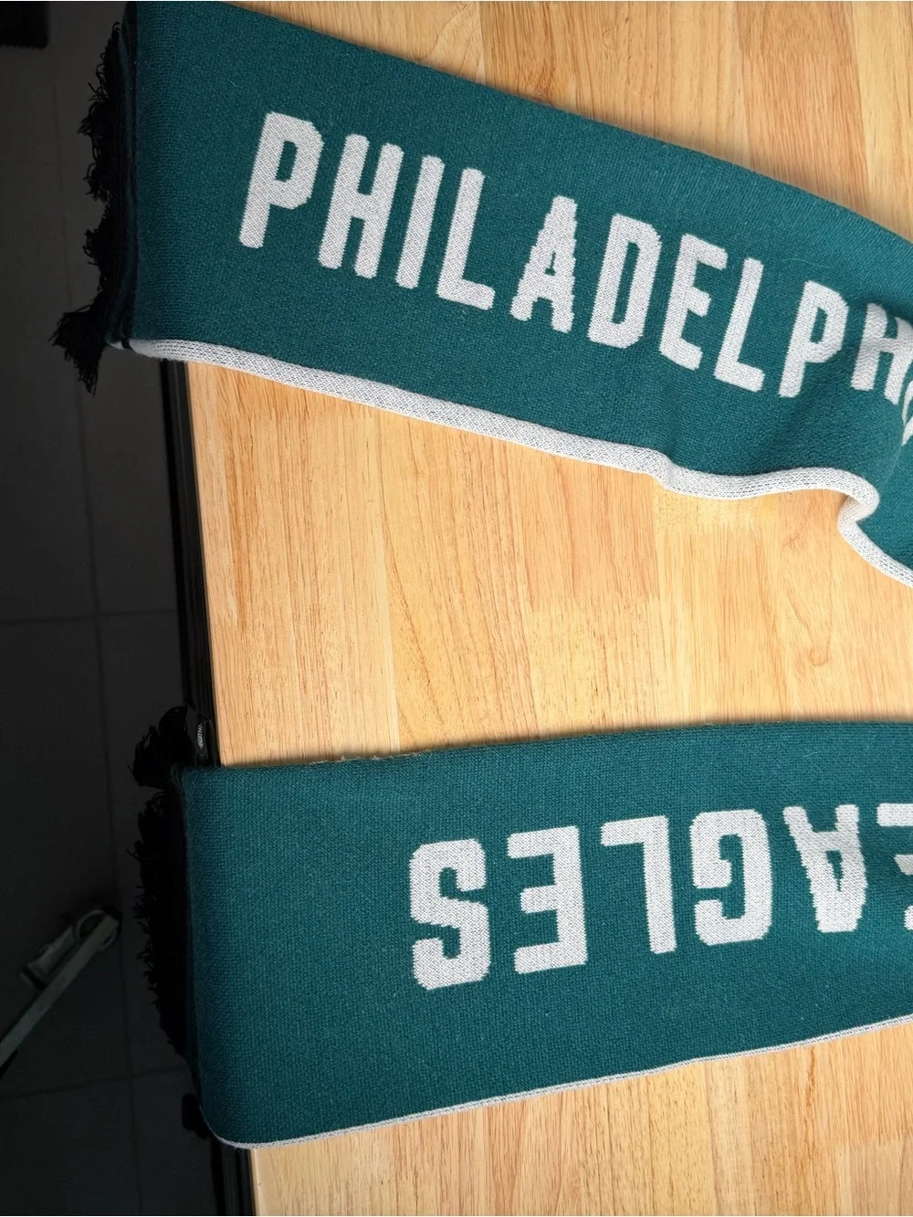 NFL Philadelphia Eagles Teal, White & Black Knit Scarf